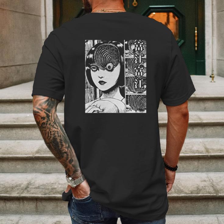 Tomie Junji Ito Black Mens Back Print T-shirt Gifts for Men