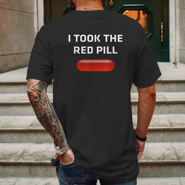 I Took The Red Pill Mens Back Print T-shirt Gifts for Men