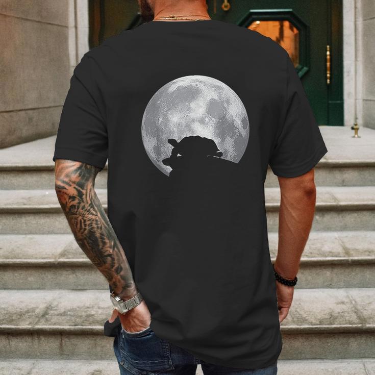 Tortoise Lover Under Moonlight Mens Back Print T-shirt Gifts for Men