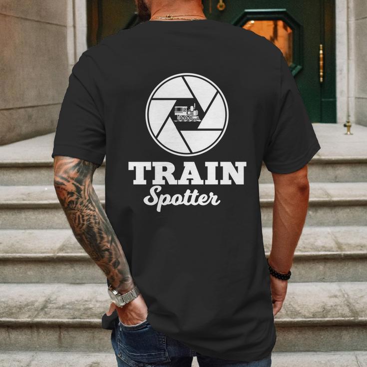 Trainspotter Design Trainspotting With Photo Camera Cool Gift Graphic Design Printed Casual Daily Basic Mens Back Print T-shirt Gifts for Men