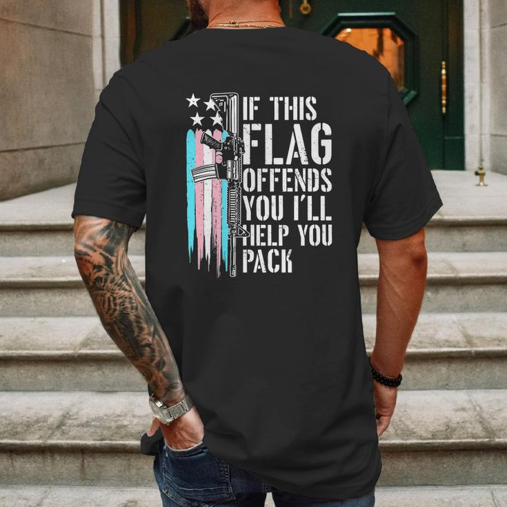 Transgender If This Flag Offends You Ar15 Gun Rights Trans Mens Back Print T-shirt Gifts for Men