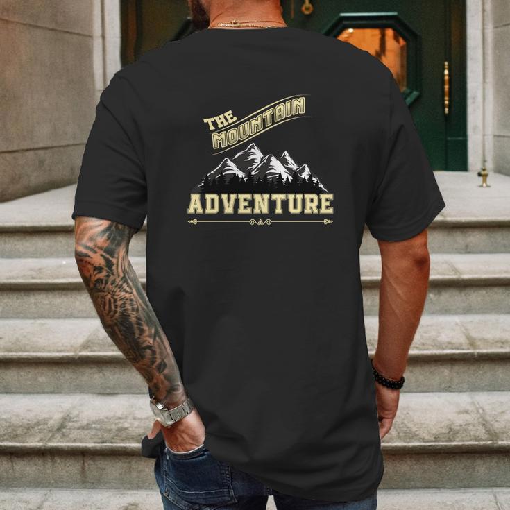 Travel Lovers Who Go To The Mountain To Explore Mens Back Print T-shirt Gifts for Men