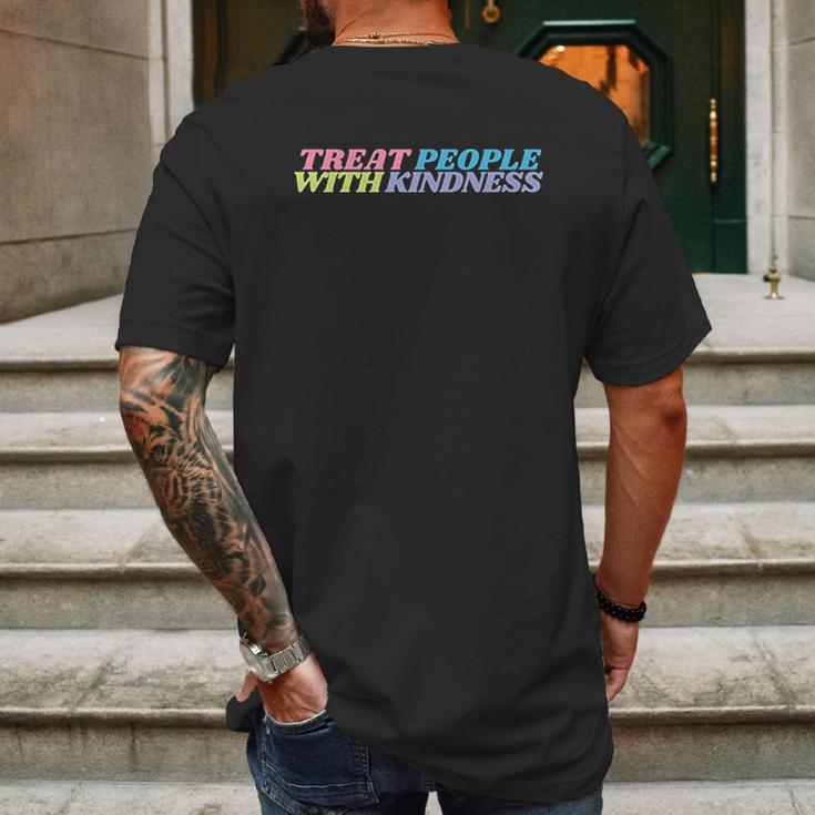 Treat People With Kindness Color Cute Mens Back Print T-shirt Gifts for Men