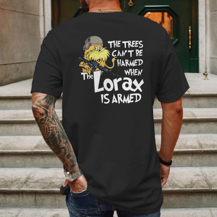 The Trees Can Not Be Harmed When The Lorax Is Armed Mens Back Print T-shirt Gifts for Men