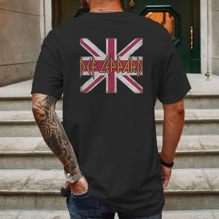 Trevco Def Leppard Union Jack Mens Back Print T-shirt Gifts for Men