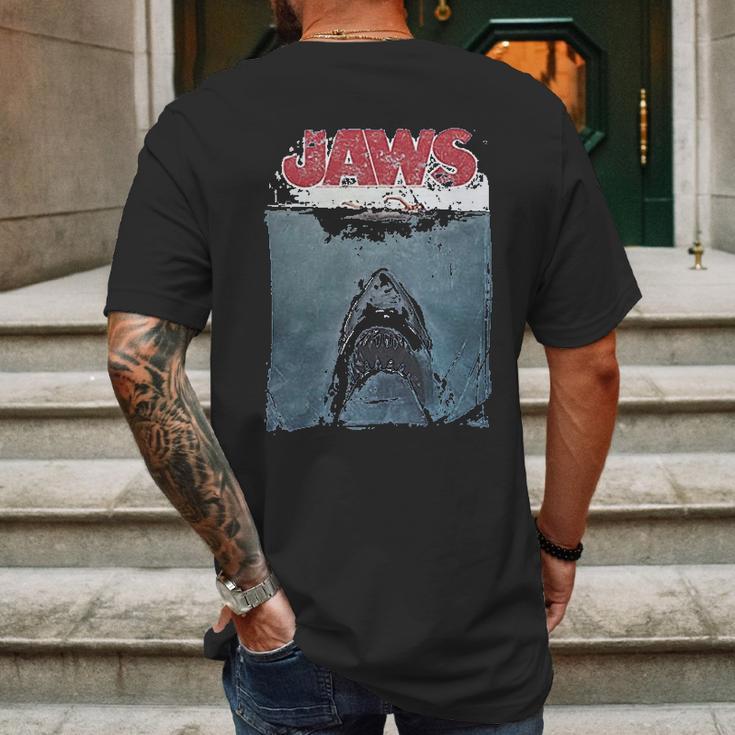 Trevco Jaws Title Mens Back Print T-shirt Gifts for Men