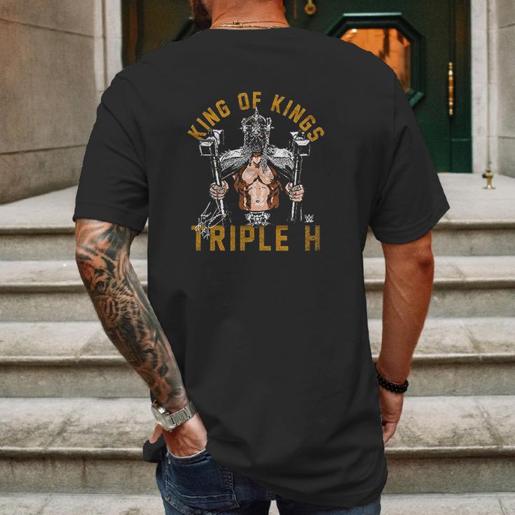 Triple H King Of Kings Mens Back Print T-shirt Gifts for Men