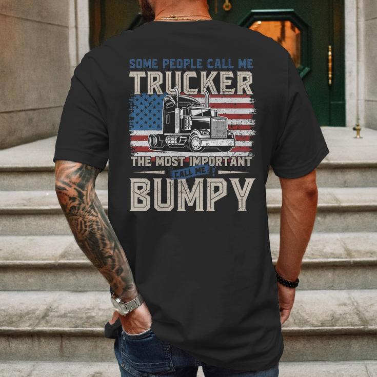 Trucker Most Important Call Me Bumpy Mens Back Print T-shirt Gifts for Men