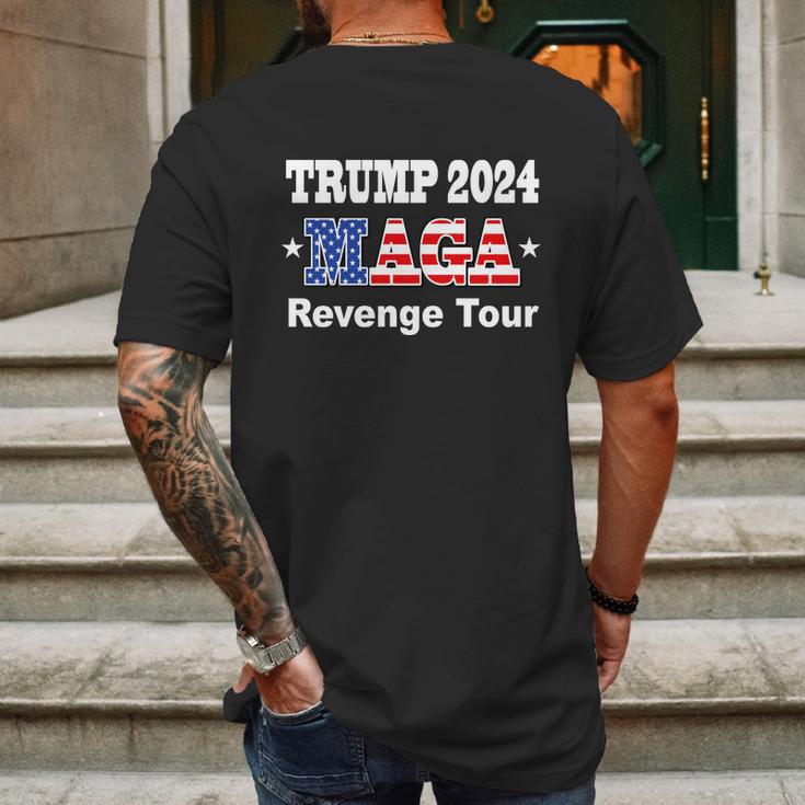 Trump 2024 Revenge Tour Graphic Design Printed Casual Daily Basic Mens Back Print T-shirt Gifts for Men