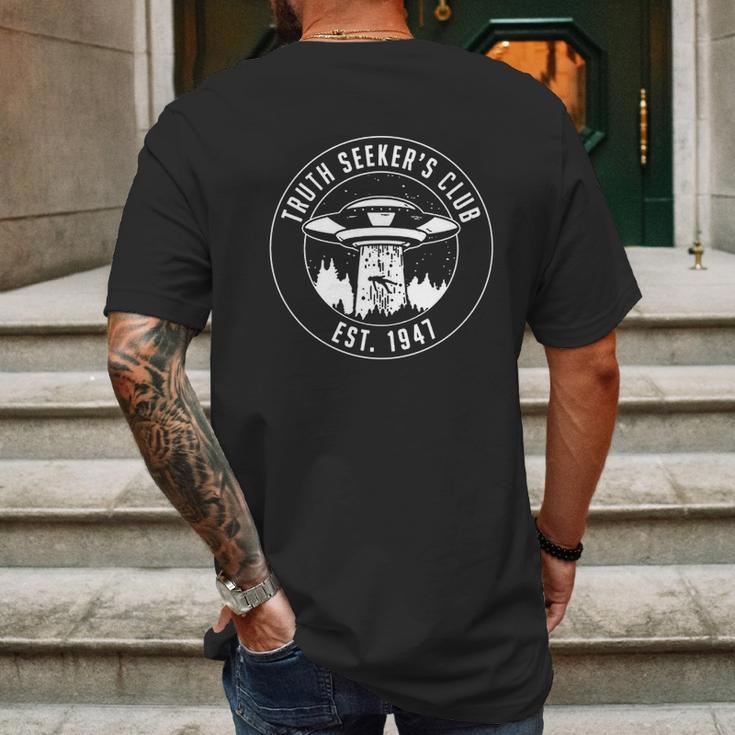 Truth Seekers Club Alien Mens Back Print T-shirt Gifts for Men