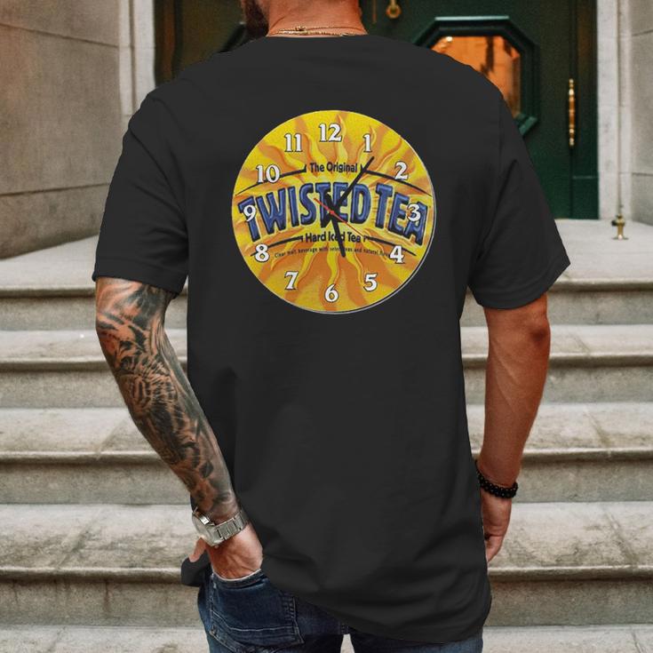 Twisted Tea Funny Clock Mens Back Print T-shirt Gifts for Men