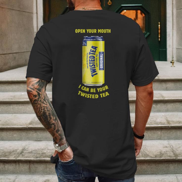 Twisted Tea Open Your Mouth Mens Back Print T-shirt Gifts for Men