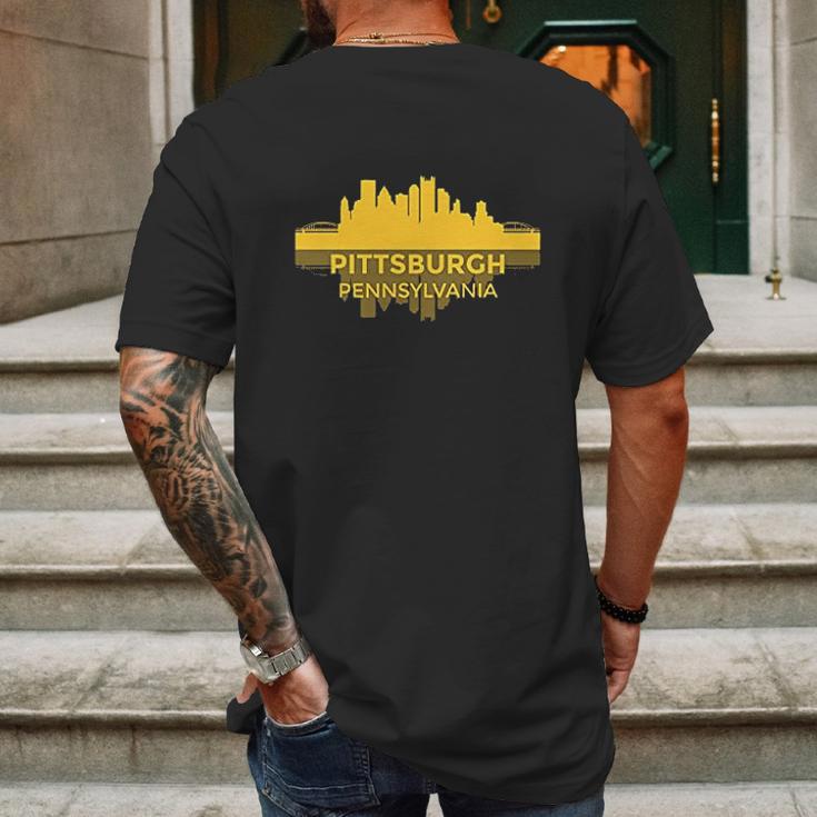 Ugp Campus Apparel City State Skyline Hometown Pride State Pride Mens Back Print T-shirt Gifts for Men