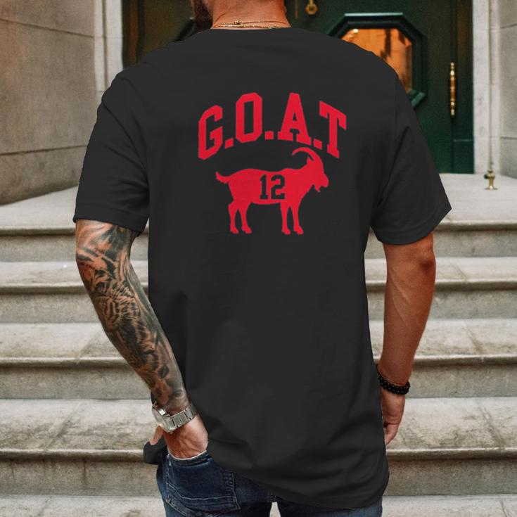 Ugp Campus Apparel Goat Greatest Of All Time New England Football Mens Back Print T-shirt Gifts for Men