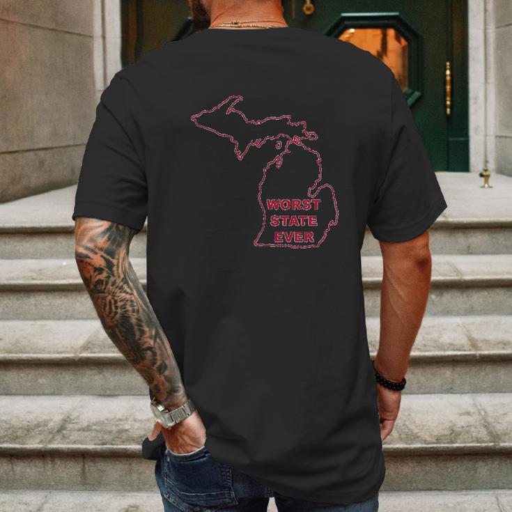 Ugp Campus Apparel Worst State Ever Basic Mens Back Print T-shirt Gifts for Men