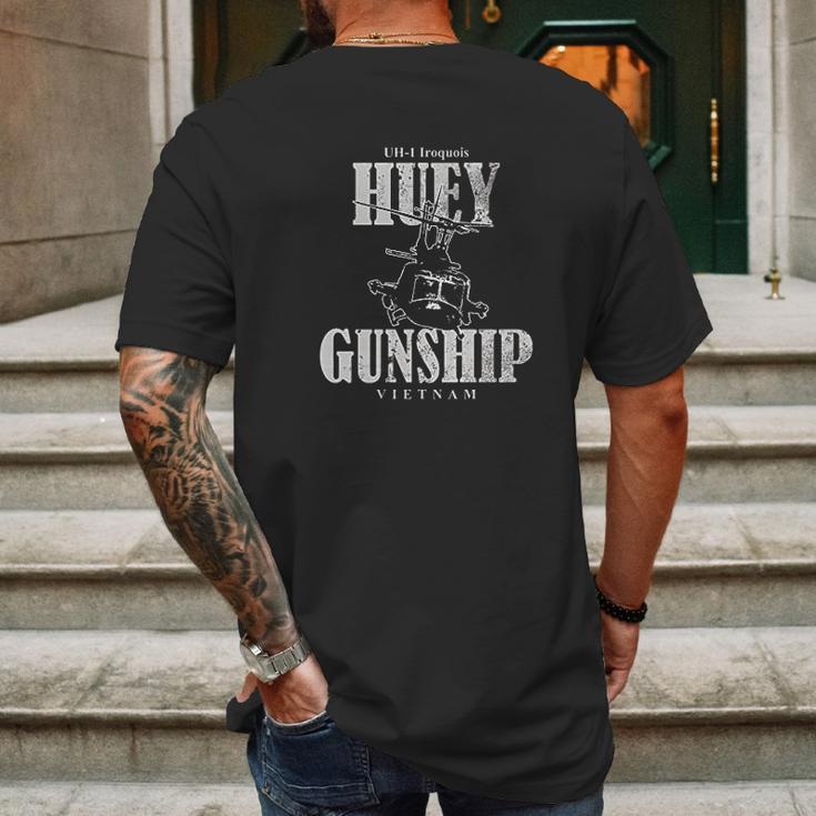 Uh1 Huey Gunship Vietnam Mens Back Print T-shirt Gifts for Men