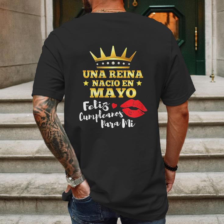 Una Reina Nacio En Mayo Mens Back Print T-shirt Gifts for Men