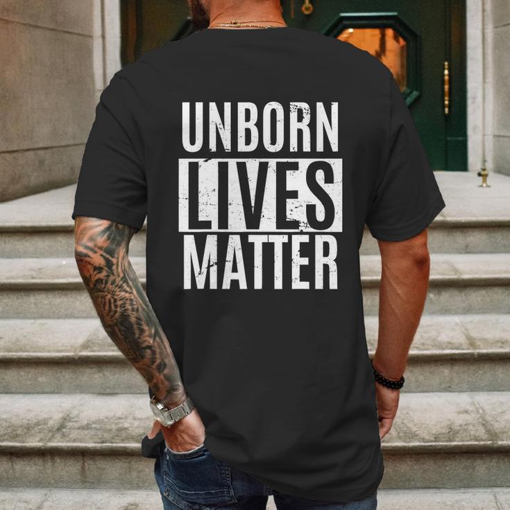 Unborn Lives Matter Antiabortion Prolife Fetus Tshirt Mens Back Print T-shirt Gifts for Men