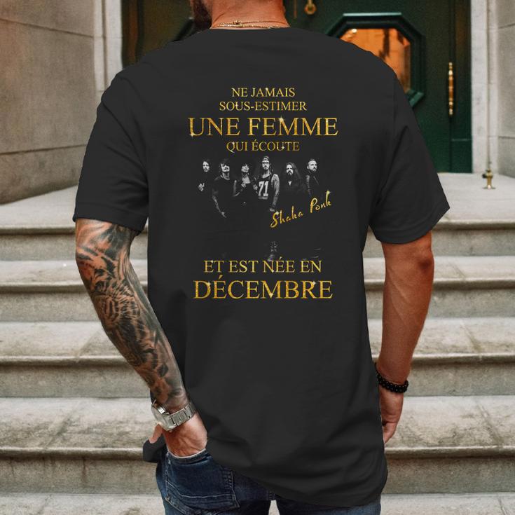 Une Femme Qui Écoute Shaka Ponk Decembre Mens Back Print T-shirt Gifts for Men