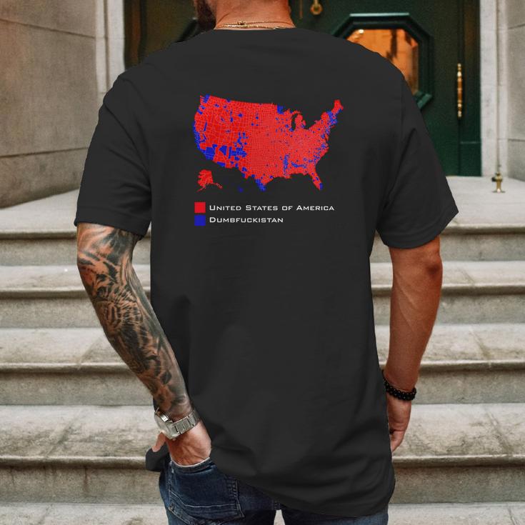 United States Of America Dumbfuckistan Mens Back Print T-shirt Gifts for Men