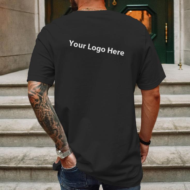 Ur Logo Here Mens Back Print T-shirt Gifts for Men