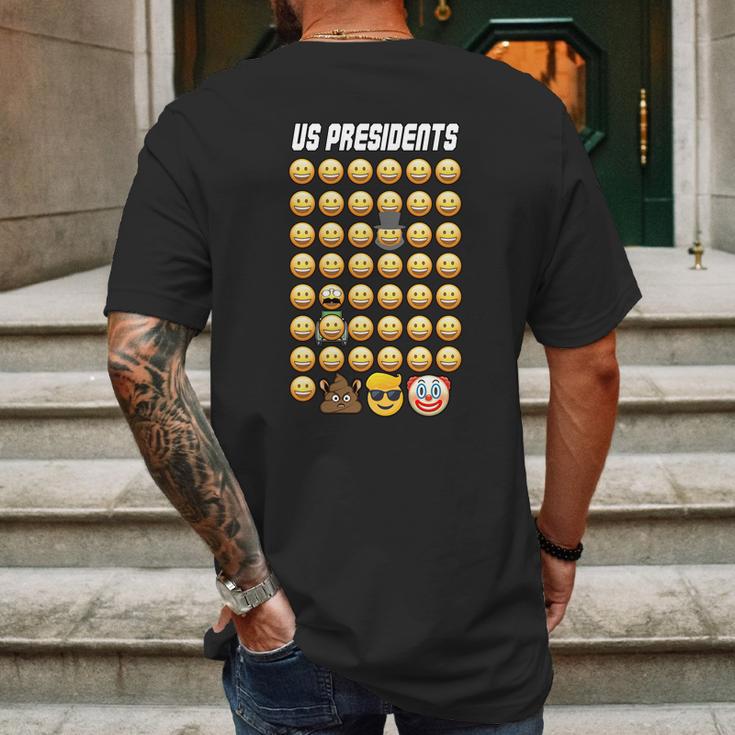 Us Presidents History Mens Back Print T-shirt Gifts for Men