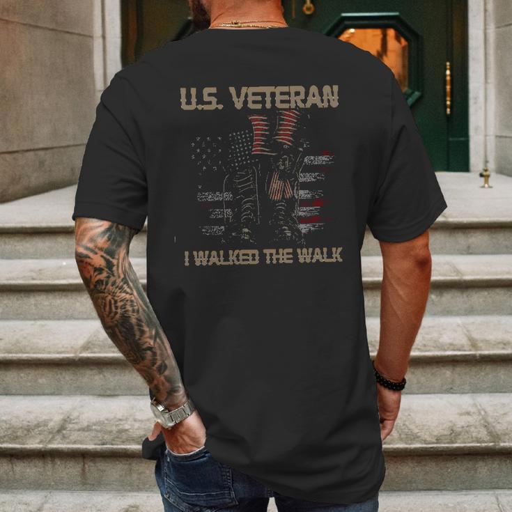 US Veteran I Walked The Walk Impression 2022 Gift Mens Back Print T-shirt Gifts for Men