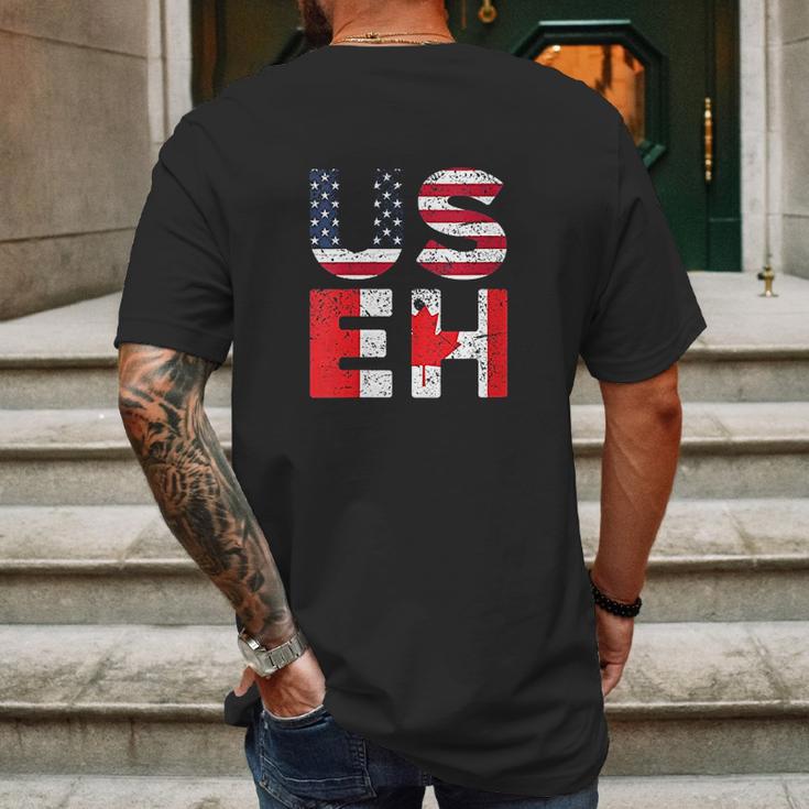 Usa Pride Us Flag Day Useh Canadian Canada Mens Back Print T-shirt Gifts for Men