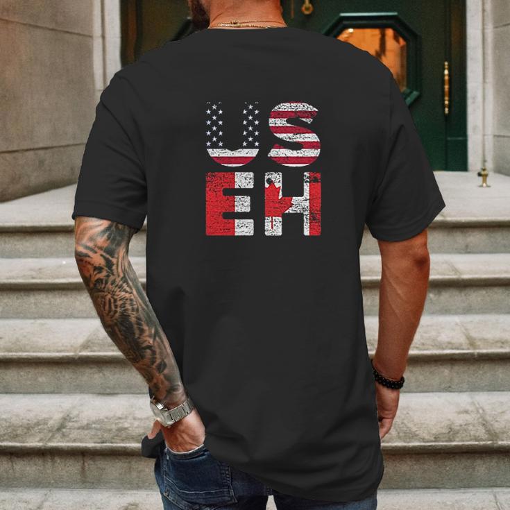 Usa Useh Us Flag Canada Mens Back Print T-shirt Gifts for Men