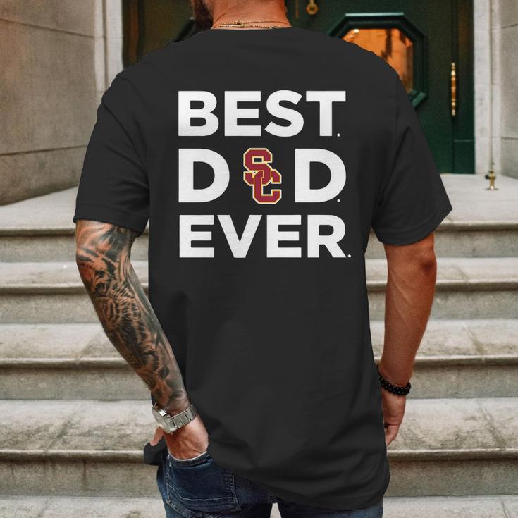 Usc Trojans_Best Dad Ever Mens Back Print T-shirt Gifts for Men