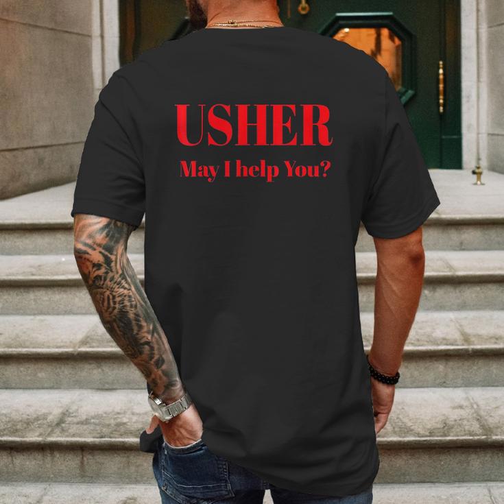 Usher May I Help You Mens Back Print T-shirt Gifts for Men