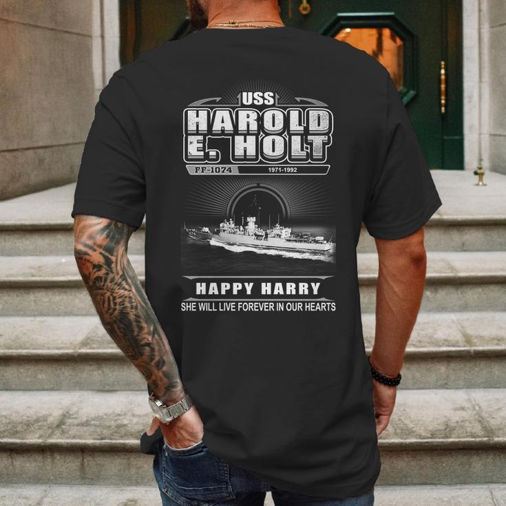 Uss Harold E Holt Ff 1074 She Will Give Live Forever In Our Heart Mens Back Print T-shirt Gifts for Men