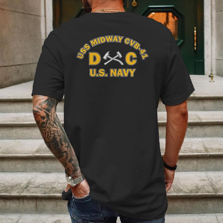 Uss Midway Cvb41 Rate Dc Damage Controlman Mens Back Print T-shirt Gifts for Men