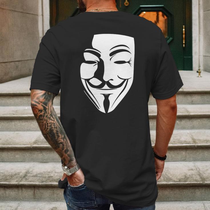 V Per Vendetta Face Film Horror Cinema Tv T-Shirt Mens Back Print T-shirt Gifts for Men