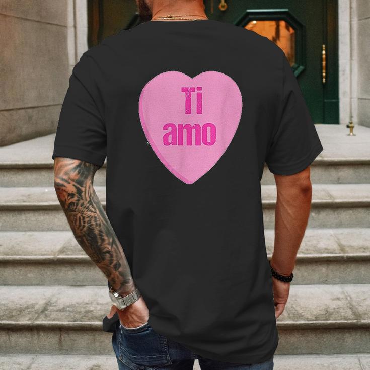 Valentine Italian Ti Amo I Love You Mens Back Print T-shirt Gifts for Men