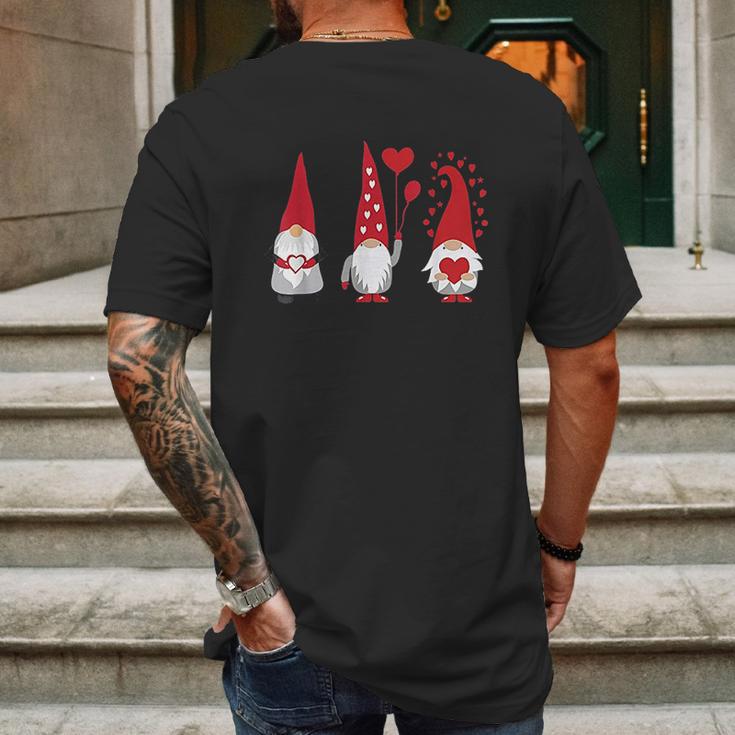 Valentines Gnomes Mens Back Print T-shirt Gifts for Men