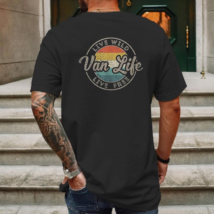 Van Life Clothing Retro Vintage Van Dwellers Vanlife Nomad Mens Back Print T-shirt Gifts for Men