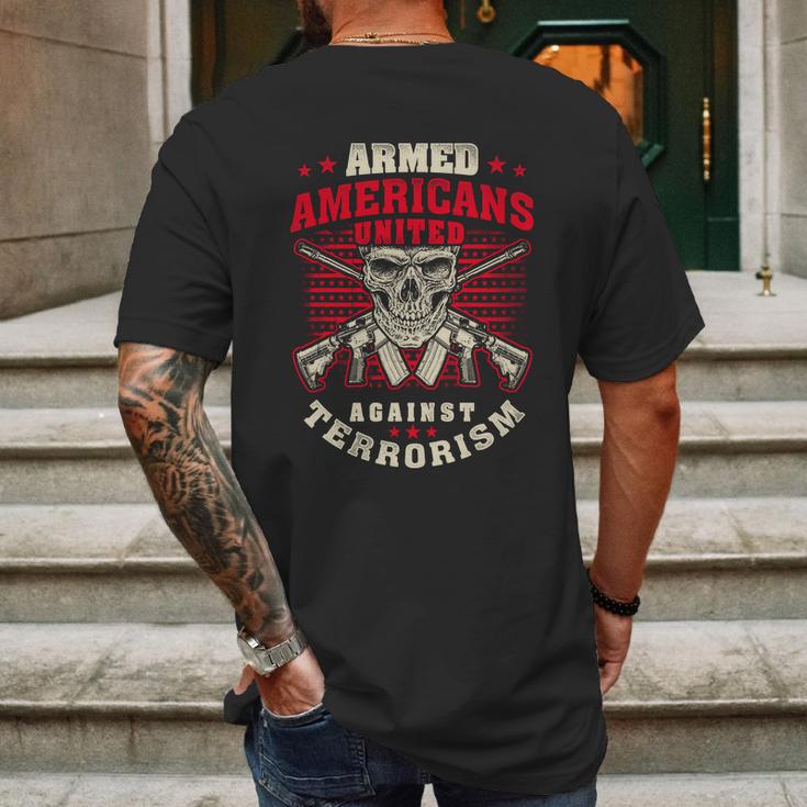 Veteran Patriot Against Terrorism Graphic Design Printed Casual Daily Basic Mens Back Print T-shirt Gifts for Men