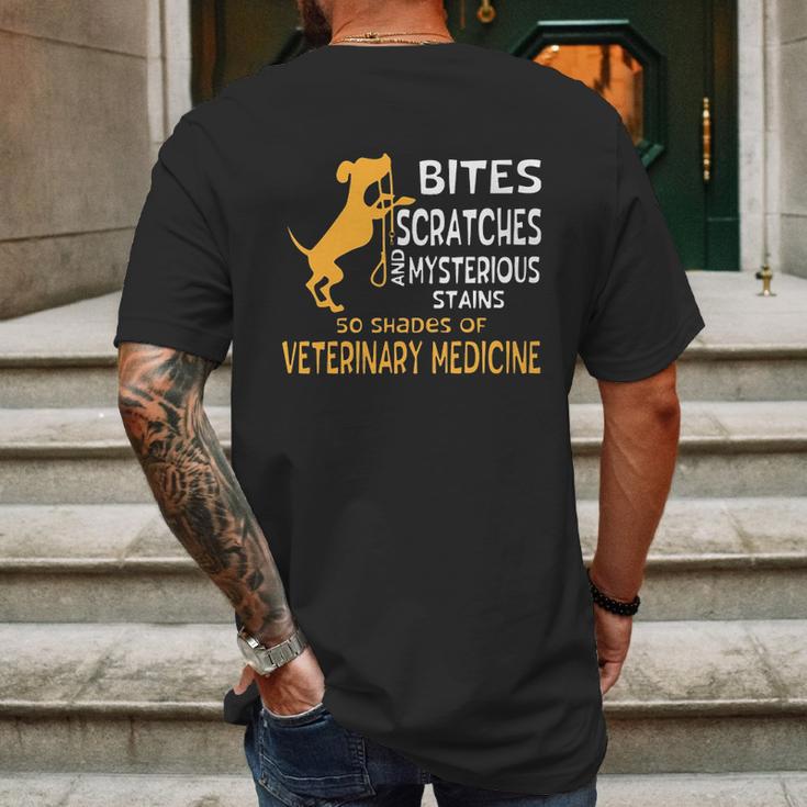 Veterinarian 50 Shades Of Veterinary Medicine Mens Back Print T-shirt Gifts for Men