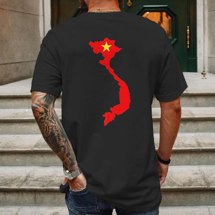 Vietnam Country Map Mens Back Print T-shirt Gifts for Men