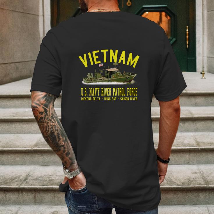 Vietnam Us Navy River Patrol Force Mens Back Print T-shirt Gifts for Men