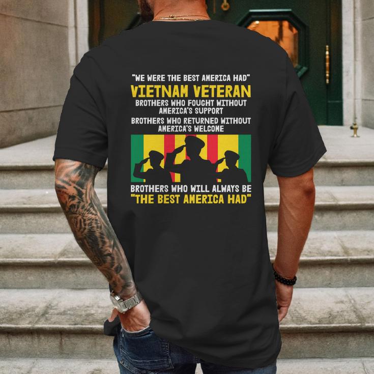 Vietnam Veteran The Best America Veteran Day Graphic Design Printed Casual Daily Basic Mens Back Print T-shirt Gifts for Men