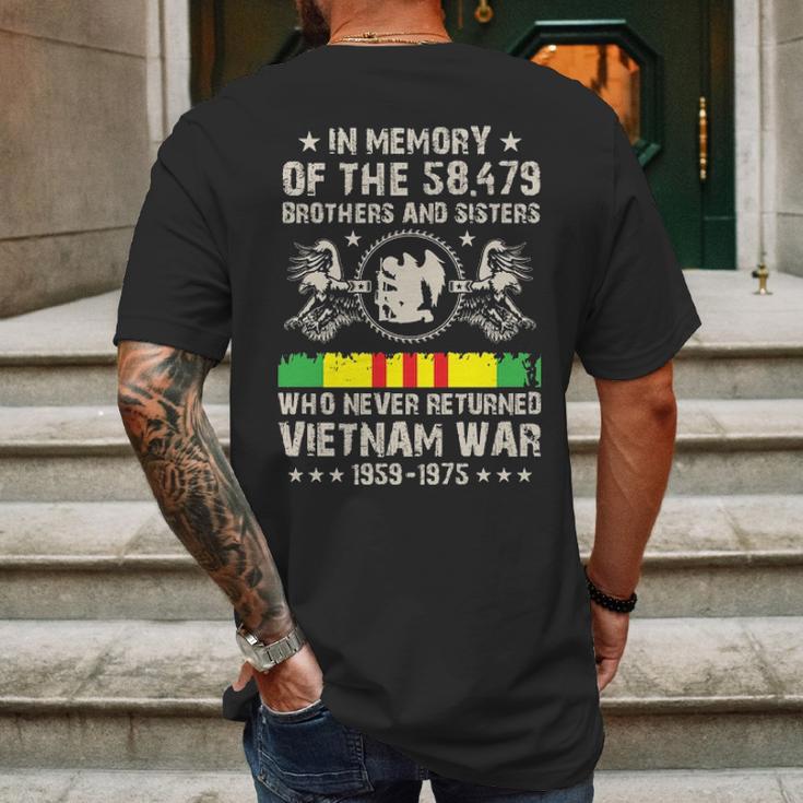 Vietnam Veteran In Memory The War Vietnam Mens Back Print T-shirt Gifts for Men