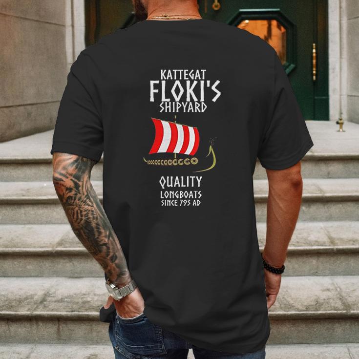 Viking Kattegat Floki Shipyard Funny Mens Back Print T-shirt Gifts for Men