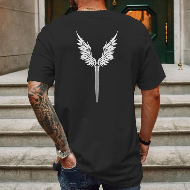 Viking Norse Valkyrie Blade Symbol Shirt Mens Back Print T-shirt Gifts for Men