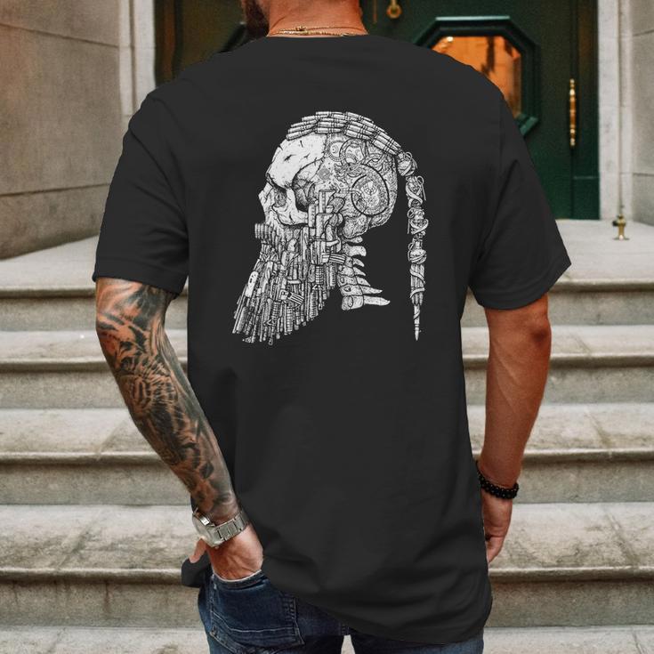 Viking Of Rifles Mens Back Print T-shirt Gifts for Men