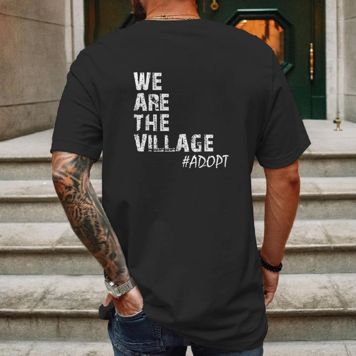 We Are The Village Adopt Adoption Mens Back Print T-shirt Gifts for Men