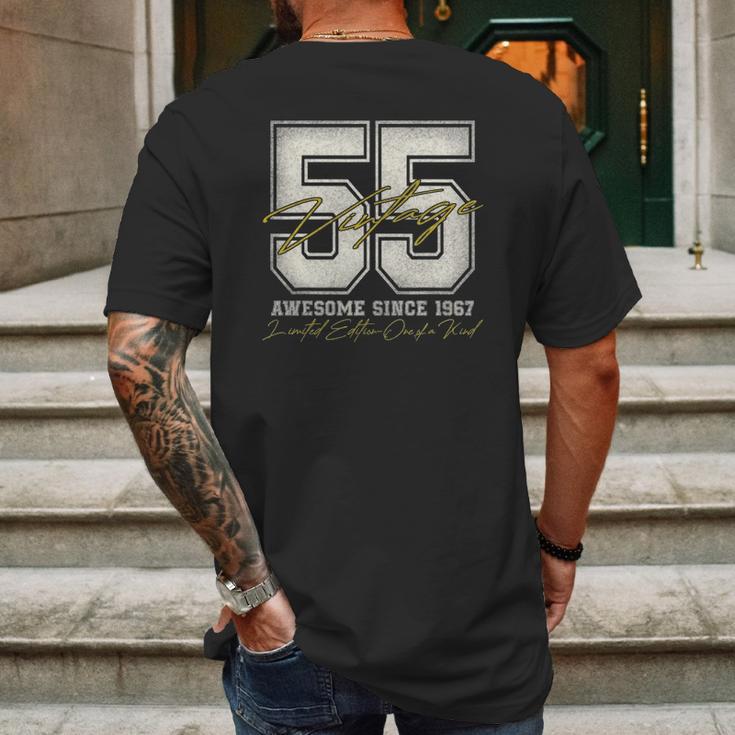 Vintage 1967 Limited Edition 1967 55 Years Old 55Th Birthday Mens Back Print T-shirt Gifts for Men