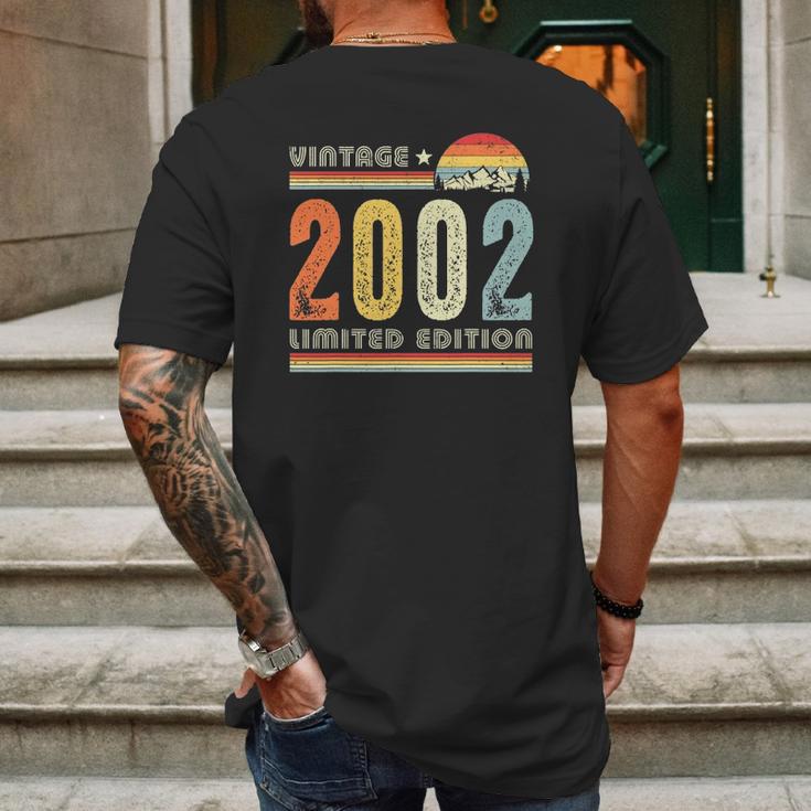 Vintage 2002 Made In 2002 20Th Birthday 20 Years Old Mens Back Print T-shirt Gifts for Men