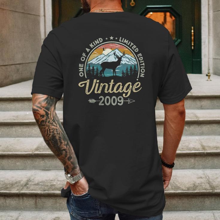 Vintage 2009 Limited Edition Deer 13 Years Old Gifts 13 Bday Mens Back Print T-shirt Gifts for Men